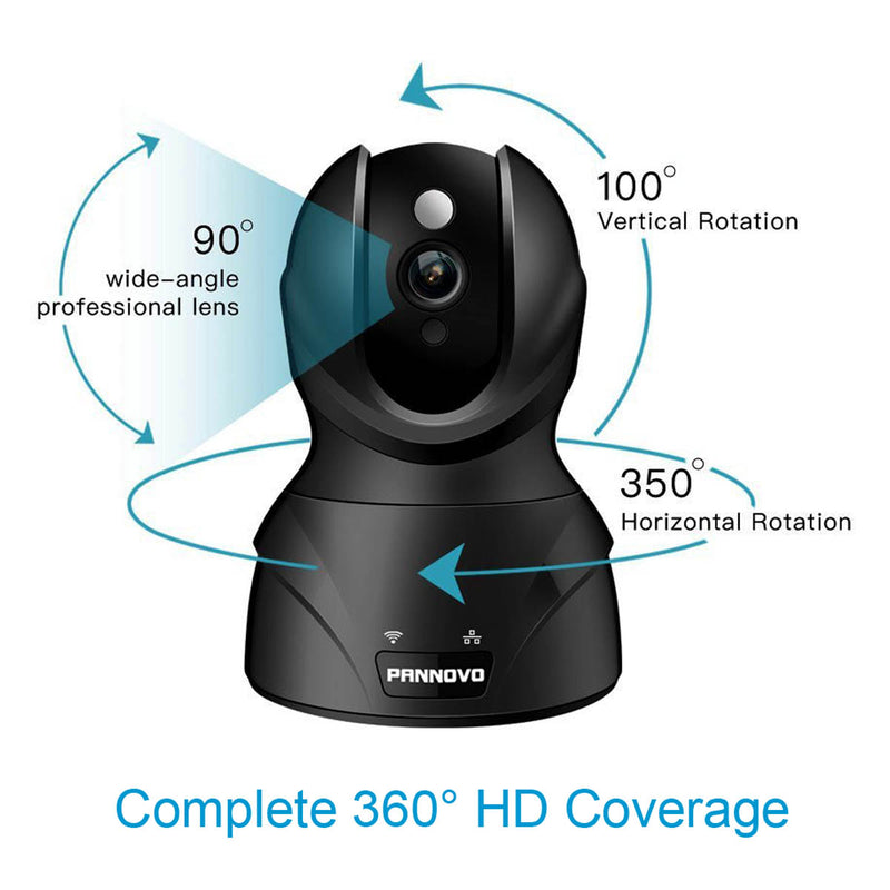 1080P WIFI Hidden Spy Camera Bluetooth Speaker with 180°Rotate Lens and Motion Detection