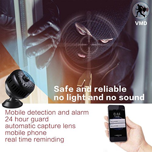 1080P  WIFI Hidden Camera Spy Camera With Night Vision and Motion Detection - PANNOVO