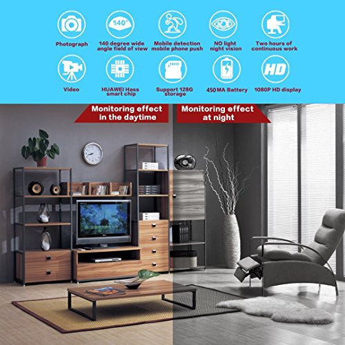 Mini  Hidden Camera HD 1080P  Security Camera with Motion Detection and Night Vision - PANNOVO