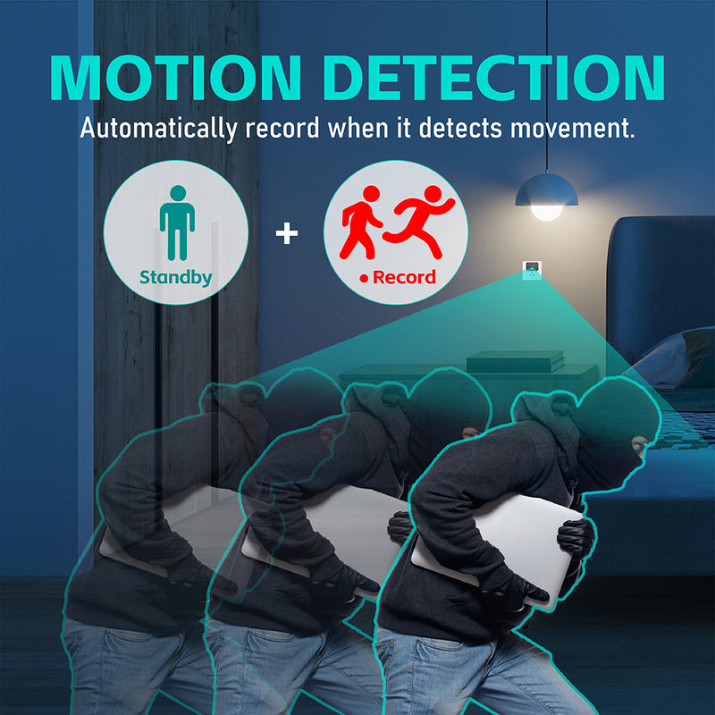 Hidden Camera Charger 1080P Mini Spy Camera 64GB Home Security Camera with Night Vision and Motion Detection Discreet Tiny Nanny Cam No App, No WiFi