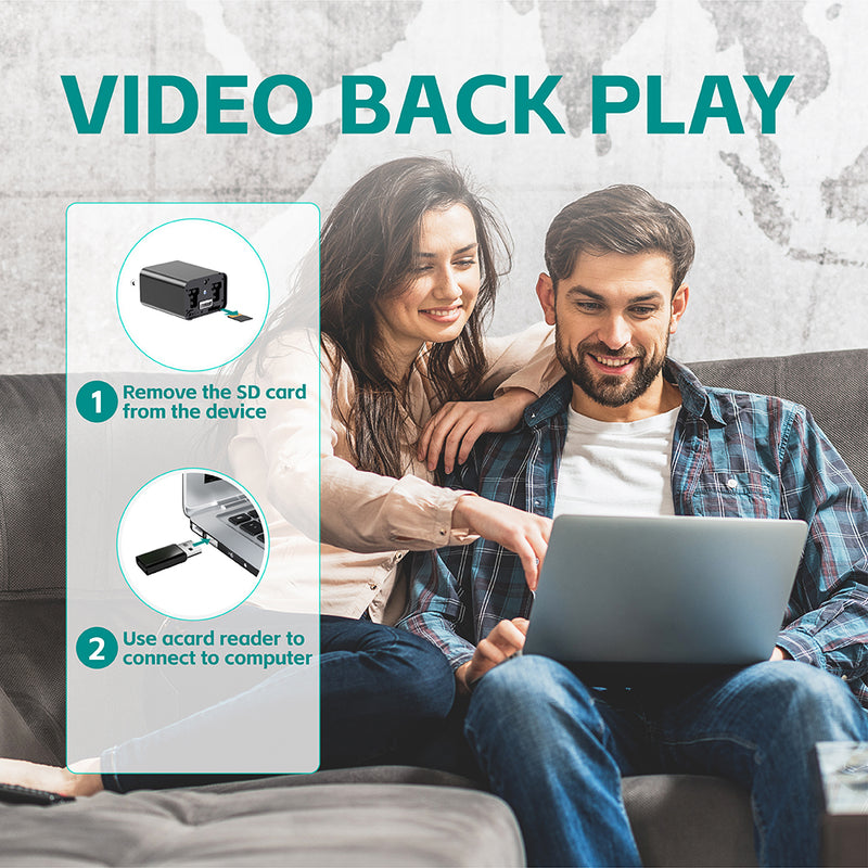 Hidden Camera Charger 1080P Mini Spy Camera 64GB Home Security Camera with Night Vision and Motion Detection Discreet Tiny Nanny Cam No App, No WiFi