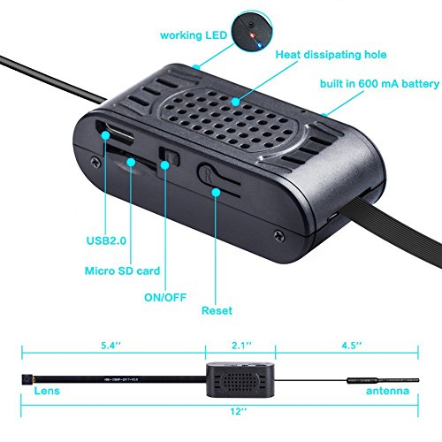 1080P  Wifi Hidden Camera with Motion Detection Alarm Remote Home Nanny Cam for iPhone/Android Phone/iPad/PC - PANNOVO