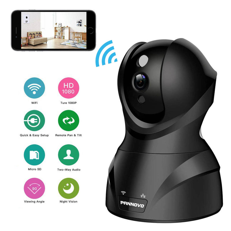 1080P WIFI Hidden Spy Camera Bluetooth Speaker with 180°Rotate Lens and Motion Detection